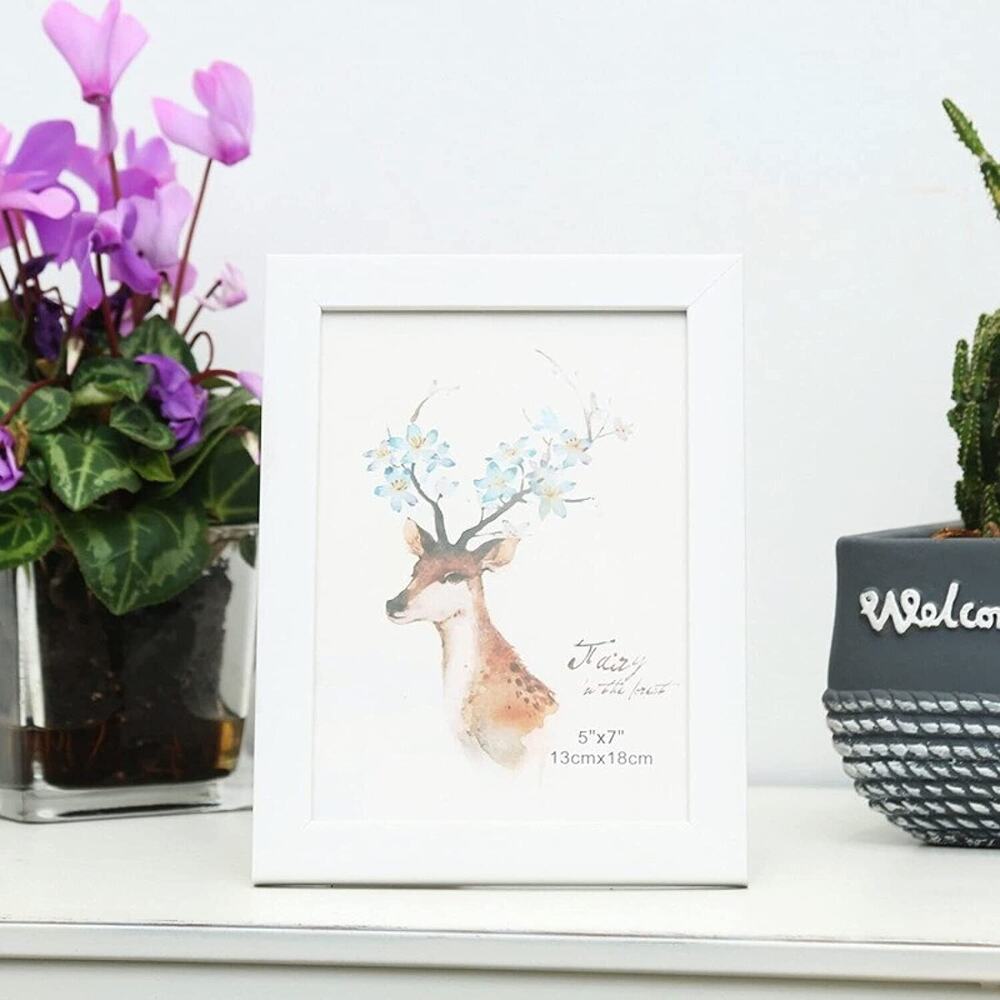 Simple Photo Frame Table, Hanging Wall, Picture Frame Teninches White 8x10